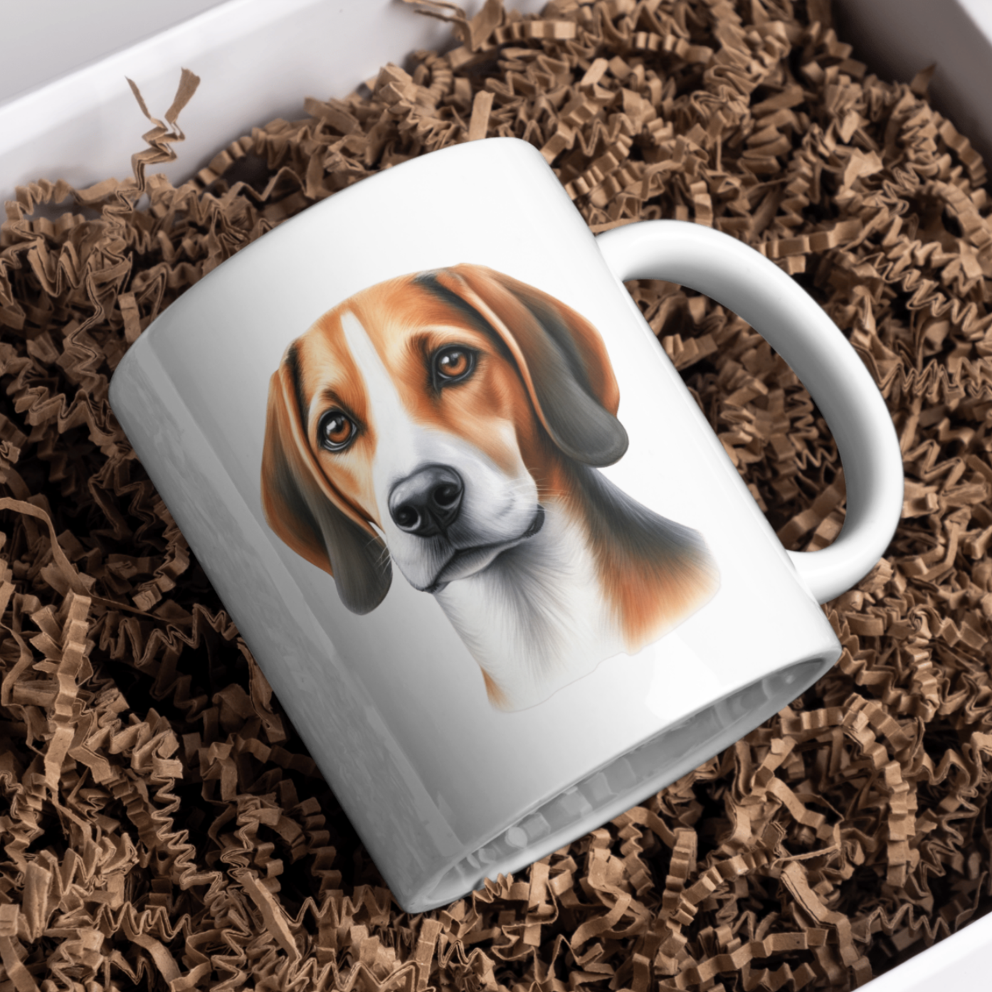 American Foxhound Dog 11oz White Mug, Perfect Gift Idea As It Comes Boxed.