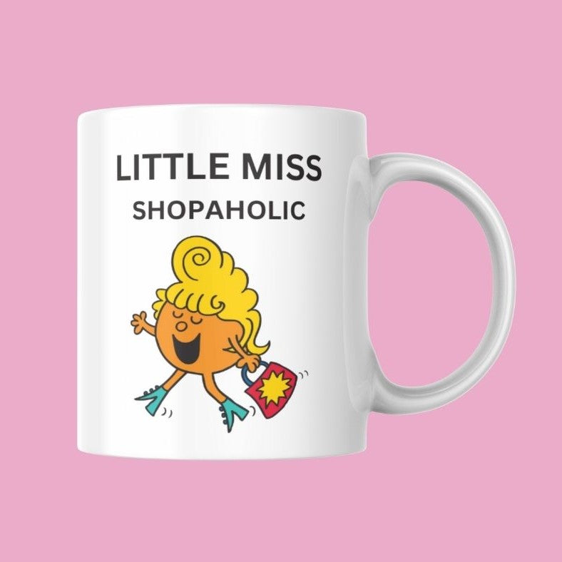 Novelty Little Miss Mug, Little Miss Shopaholic, Can Be Personalised, Great Gift Idea