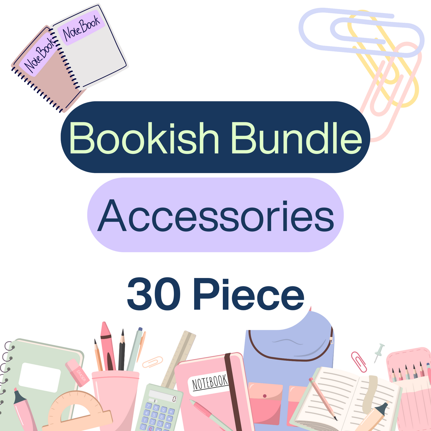 Bookish Accessories Bundle - 30 pieces