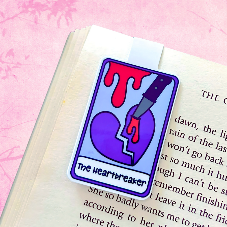 Tarot Magnetic Bookmark "The Heartbreaker" in Pink, Purple, Green Or Blue