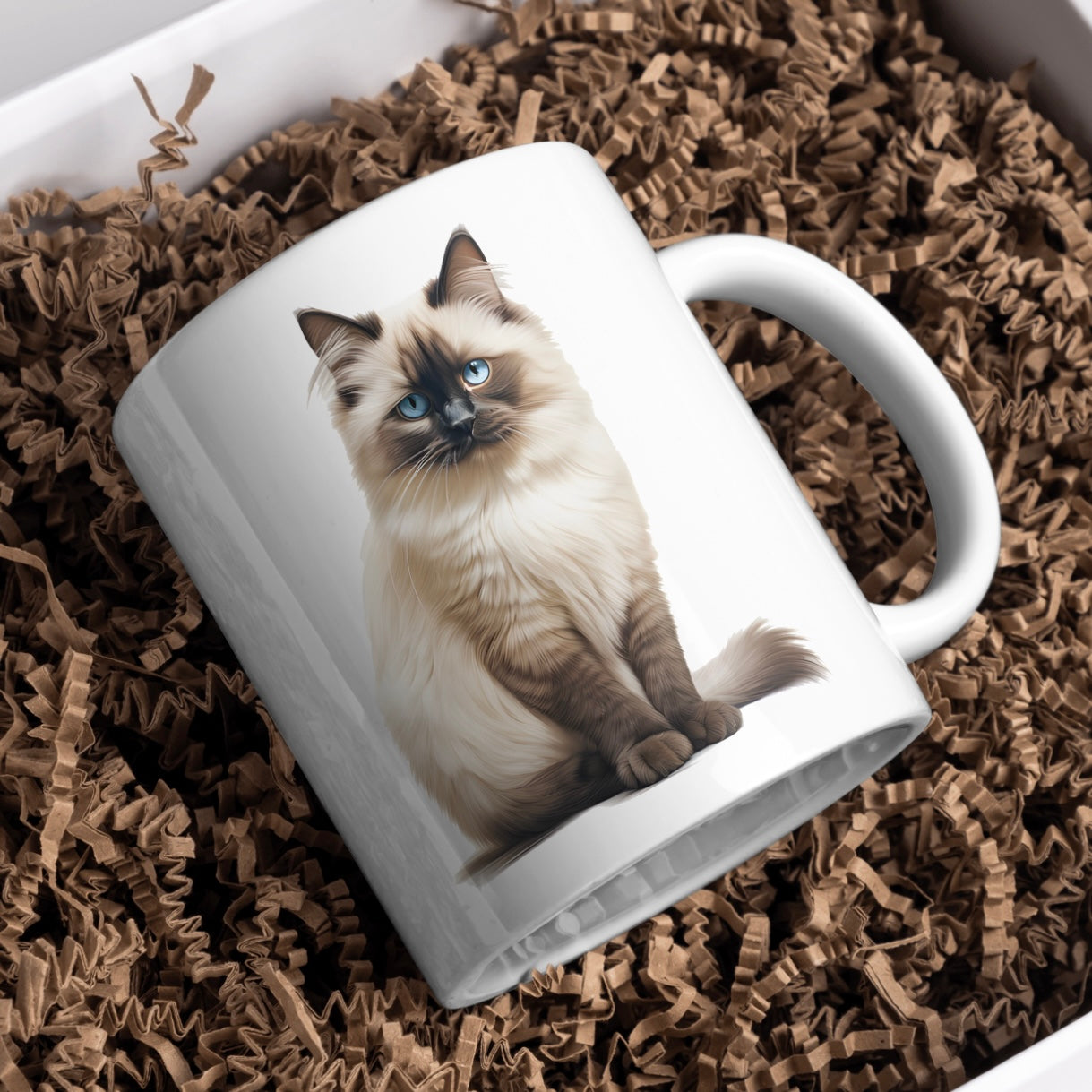 Birman Cat 11oz White Mug, Great Gift Idea. - Cute Customs by J & C