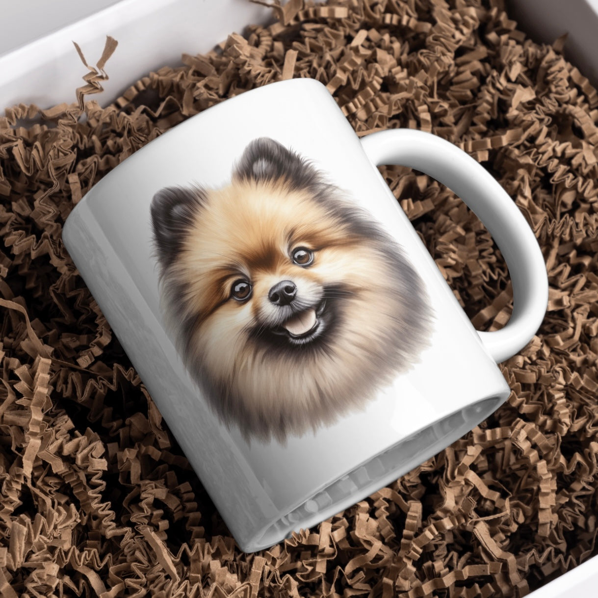 Pomeranian Dog 11oz White Mug, Perfect Gift Idea As It Comes Boxed. - Cute Customs by J & C