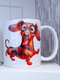 Cartoon Dachshund (Weiner) Dog 11oz Mug