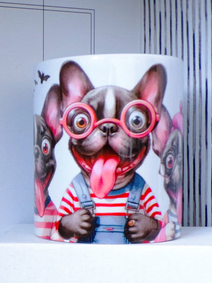 Cartoon French Bulldogs (Frenchies) Dog 11oz Mug