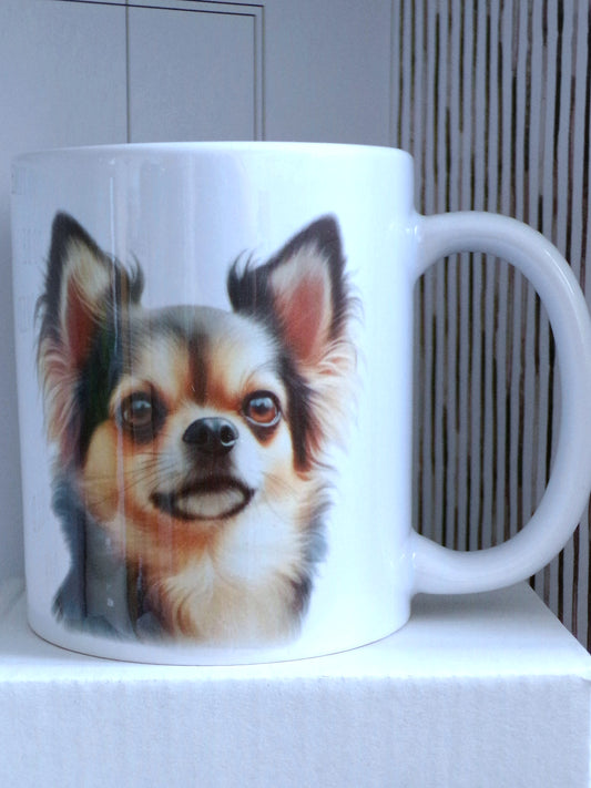 Tri-Colour Chihuahua Dog 11oz Mug