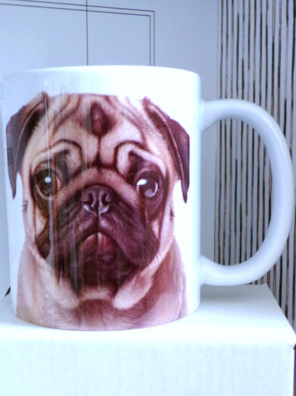 Cream Pug Dog 11oz Mug