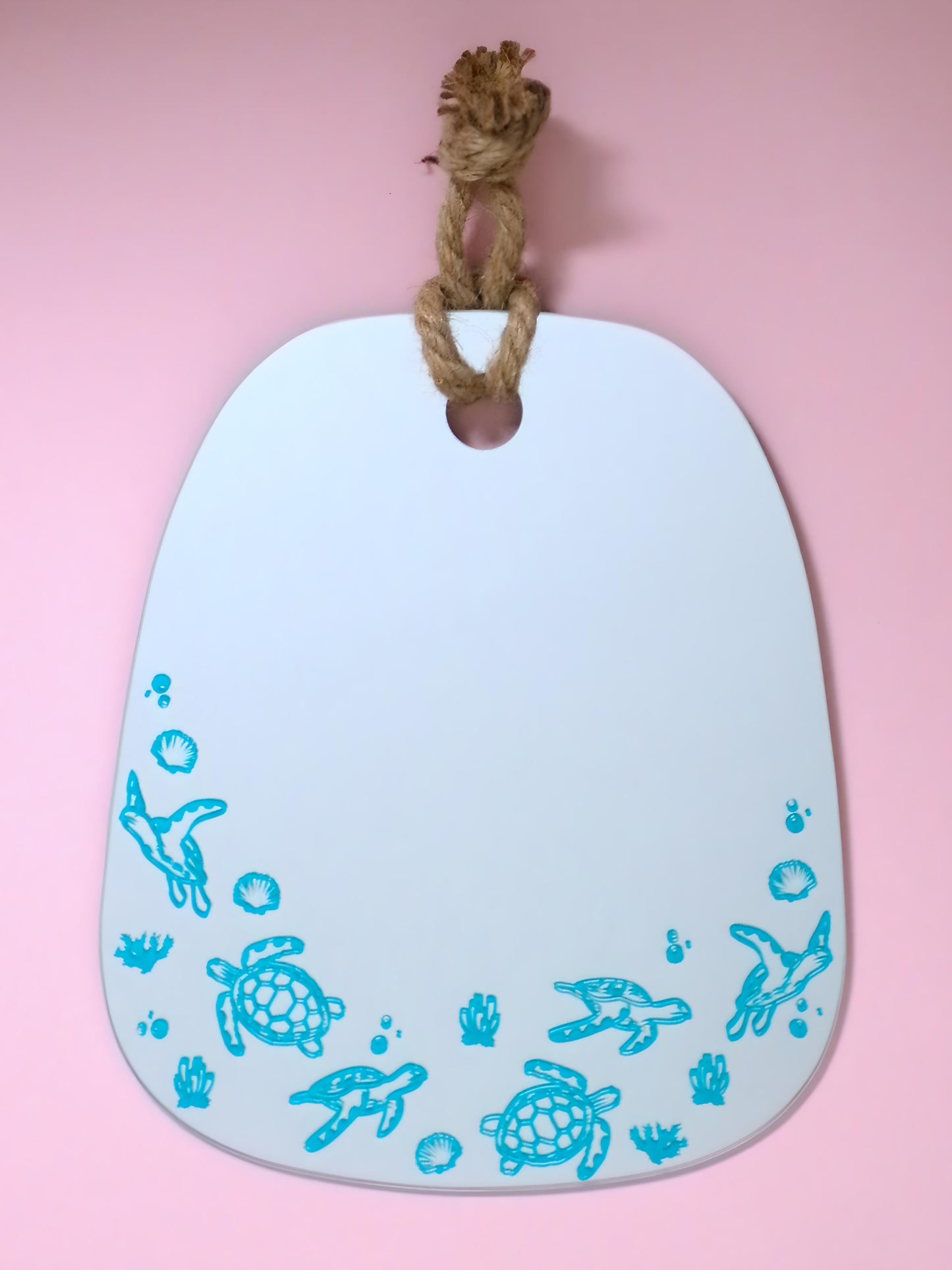 Turtle Mirror in a Turquoise Colour.