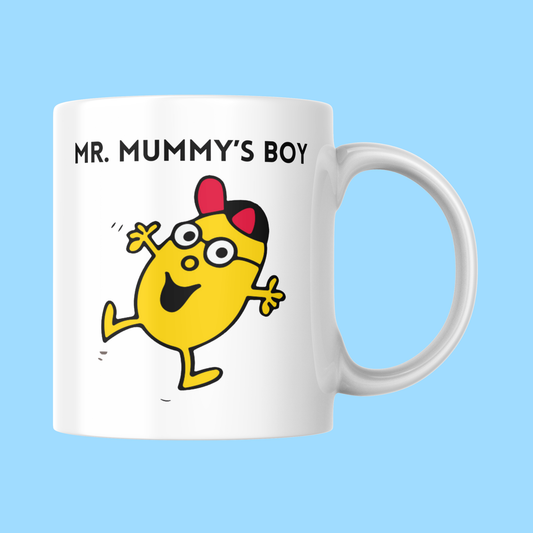 Novelty Mr. Men Mug, Mr. Mummy's Boy, Can Be Personalised, Great Gift Idea