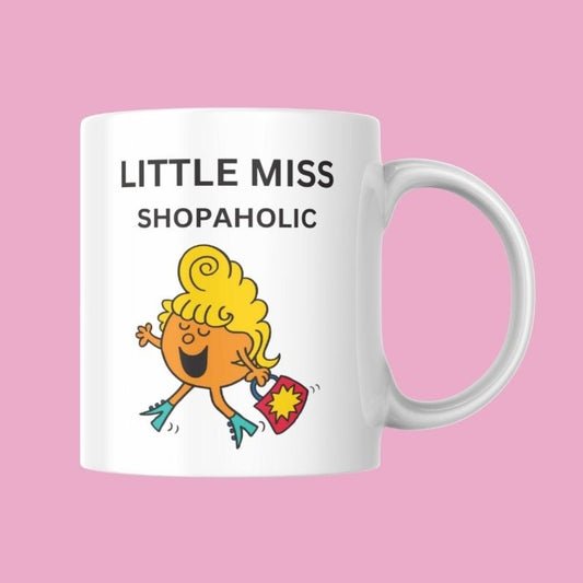 Novelty Little Miss Mug, Little Miss Shopaholic, Can Be Personalised, Great Gift Idea