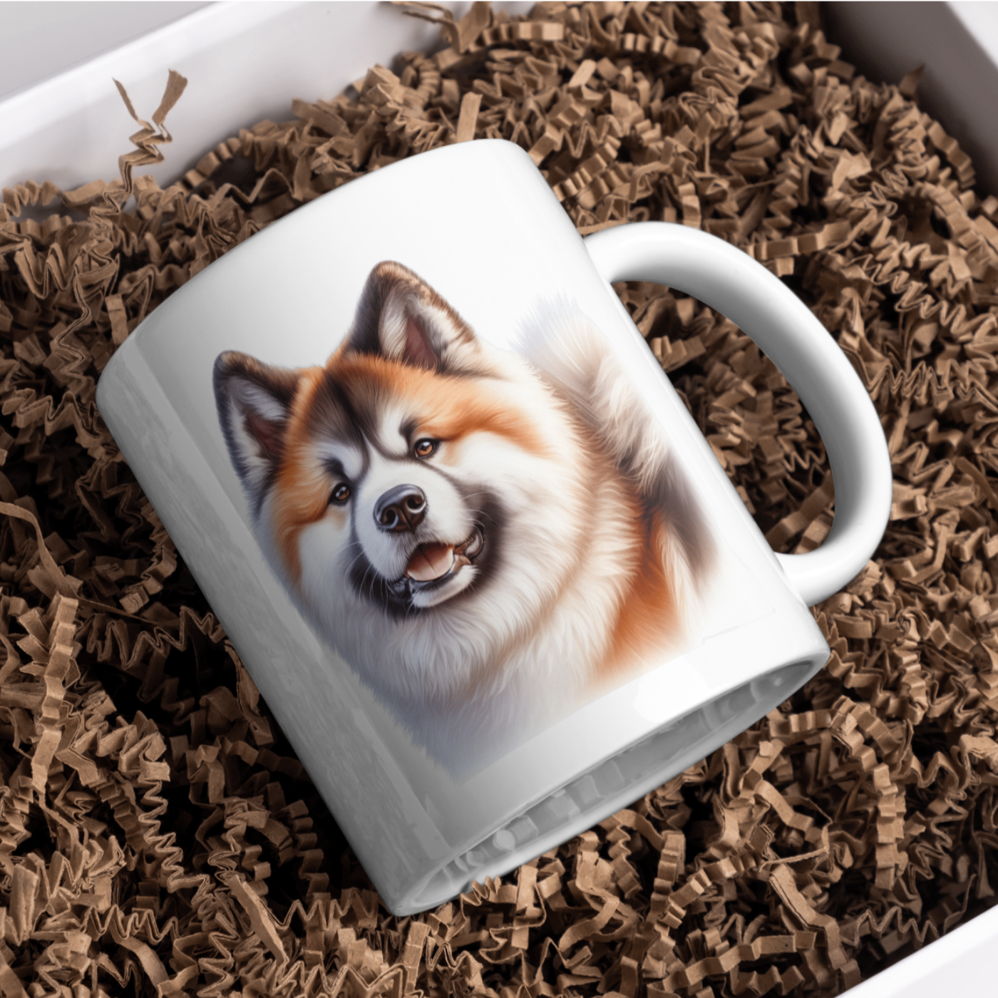 Akita Dog 11oz White Mug, Perfect Gift Idea As It Comes Boxed.