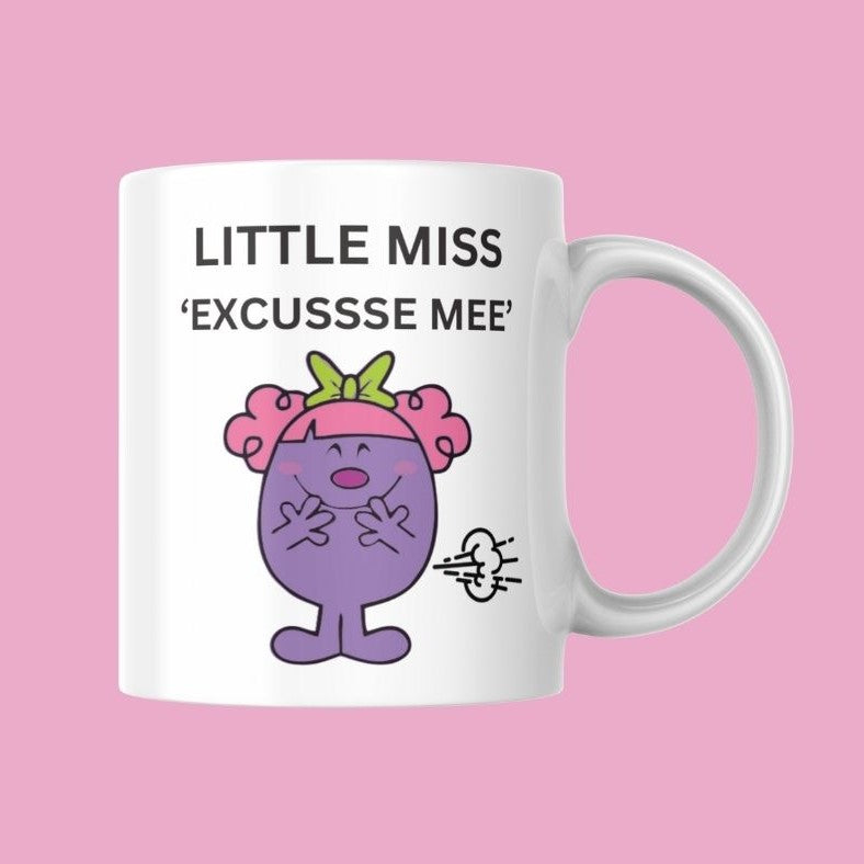 Novelty Little Miss Mug, Little Miss Excussse Mee, Can Be Personalised, Great Gift Idea
