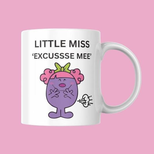 Novelty Little Miss Mug, Little Miss Excussse Mee, Can Be Personalised, Great Gift Idea
