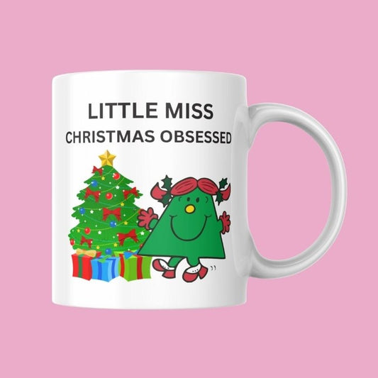 Novelty Little Miss Mug, Little Miss Christmas Obsessed, Can Be Personailsed, Great Gift Idea