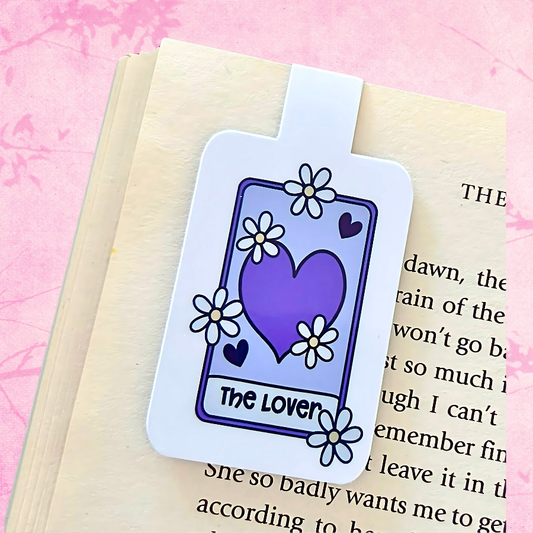 Tarot Magnetic Bookmark "The Lover" in Pink, Purple, Green Or Blue