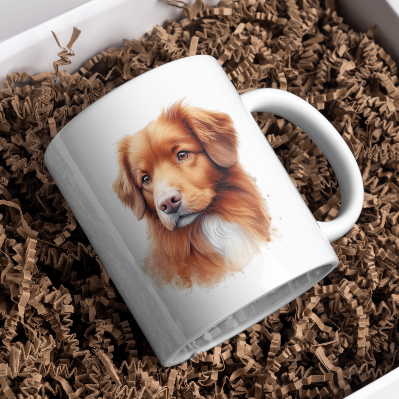 Nova Scotia Duck Tolling Retriever Dog 11oz White Mug, Perfect Gift Idea As It Comes Boxed.