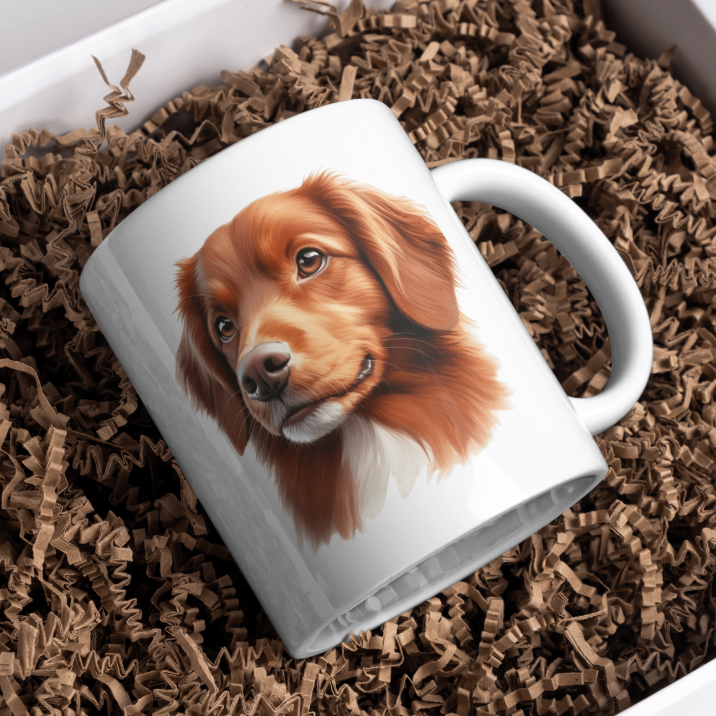 Nova Scotia Duck Tolling Retriever Dog 11oz White Mug, Perfect Gift Idea As It Comes Boxed.