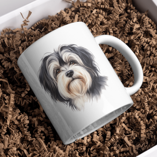Tibetan Terrier Dog 11oz White Mug, Perfect Gift Idea As It Comes Boxed.