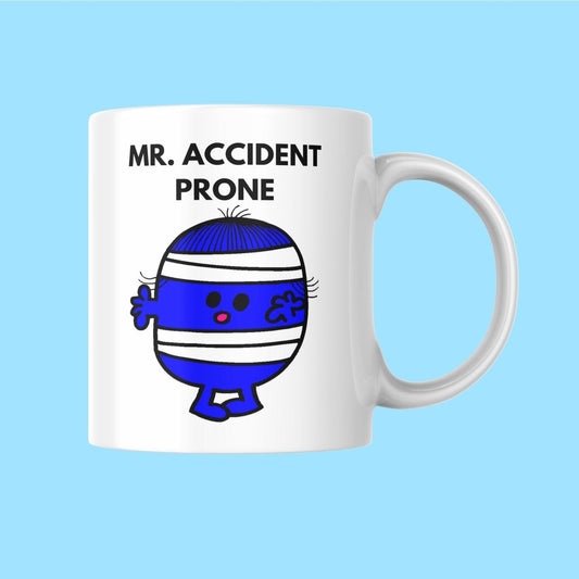 Novelty Mr. Men Mug, Mr. Accident Prone, Can Be Personalised, Great Gift Idea