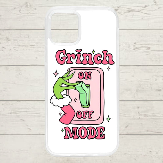 Pink Grinch Mode On Iphone Phone Case