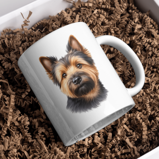 Norwich Terrier Dog 11oz White Mug, Perfect Gift Idea As It Comes Boxed.