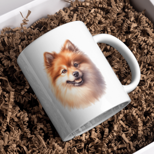 Finnish Spitz Dog 11oz White Mug, Perfect Gift Idea As It Comes Boxed.