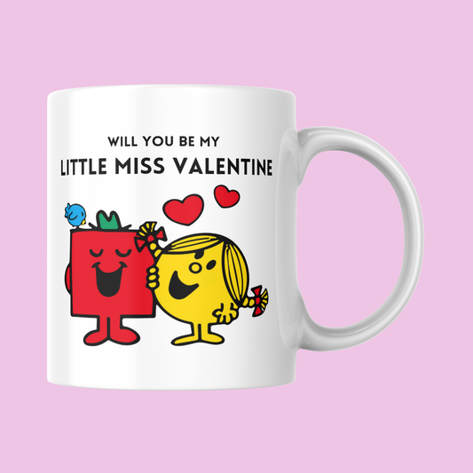 Novelty Little Miss Mug, Little Miss Valentine (will you be my), Can Be Personalised, Great Gift Idea