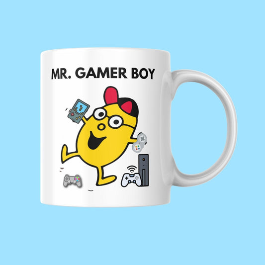 Novelty Mr. Men Mug, Mr. Gamer Boy, Can Be Personalised, Great Gift Idea