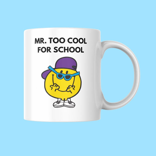 Novelty Mr. Men Mug, Mr. Too Cool For School, Can Be Personalised, Great Gift Idea