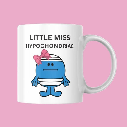 Novelty Little Miss Mug, Little Miss Hypochondriac, Can Be Personalised, Great Gift Idea