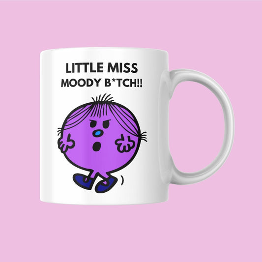 Novelty Little Miss Mug, Little Miss Moody B*tch, Can Be Personalised, Great Gift Idea