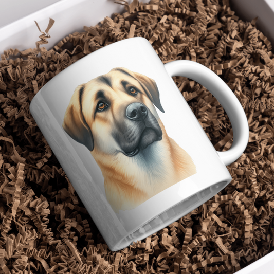 Anatolian Shepherd Dog 11oz White Mug, Perfect Gift Idea As It Comes Boxed.