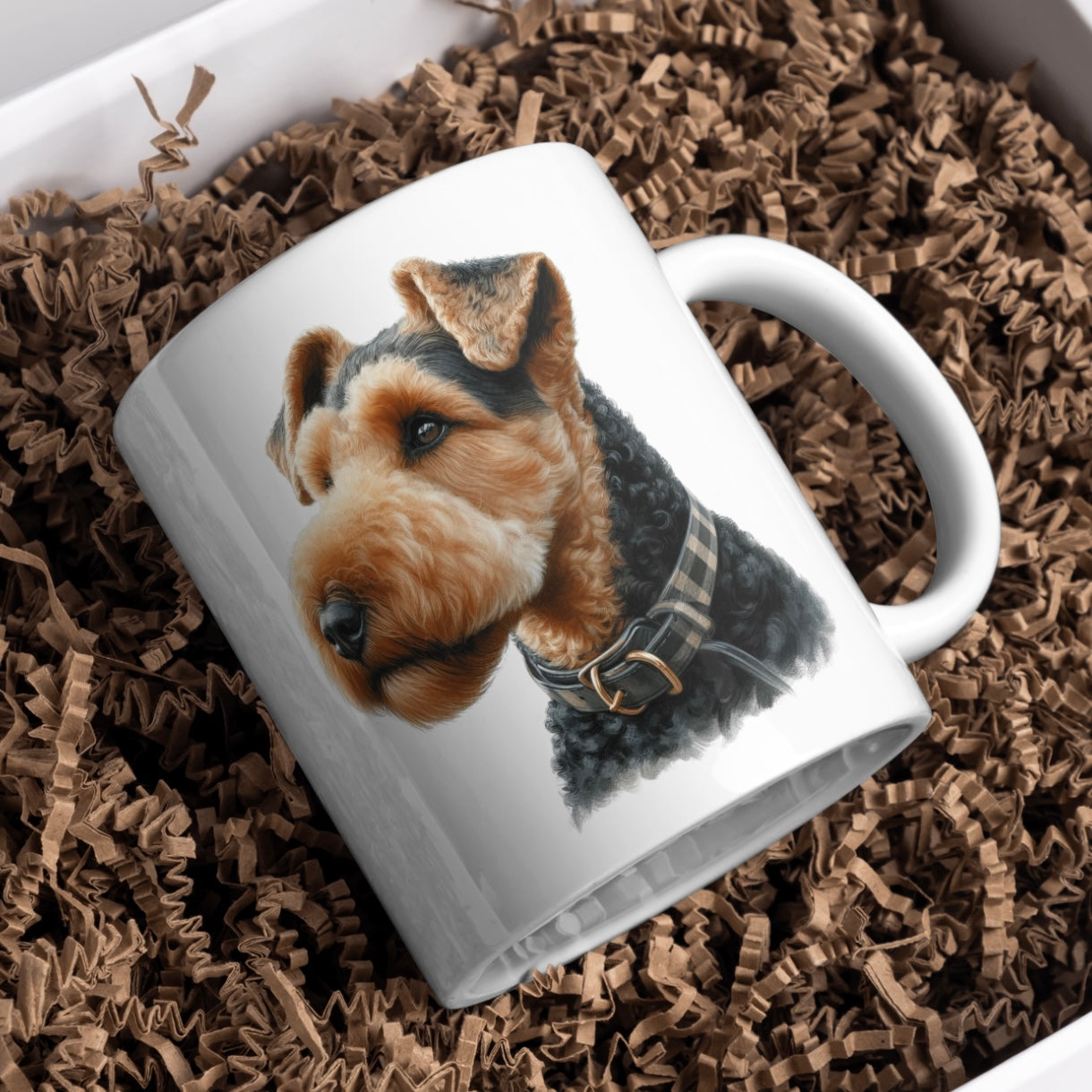 Airedale Terrier Dog 11oz White Mug, Perfect Gift Idea As It Comes Boxed. - Cute Customs by J & C