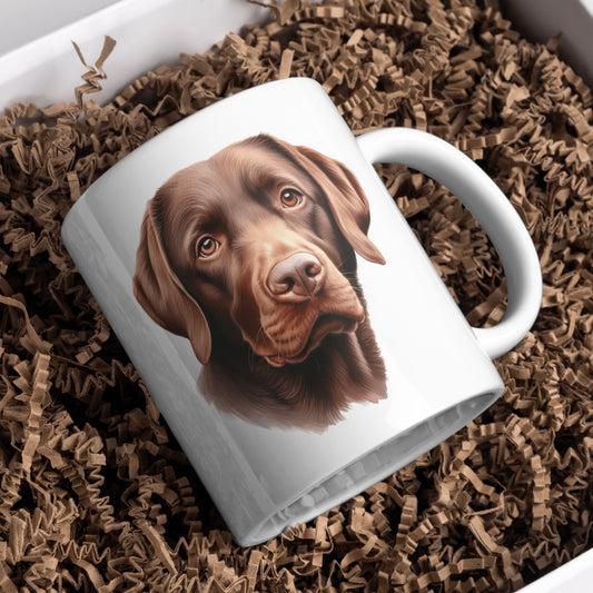 Chesapeake Bay Retriever Dog 11oz White Mug, Perfect Gift Idea As It Comes Boxed. - Cute Customs by J & C