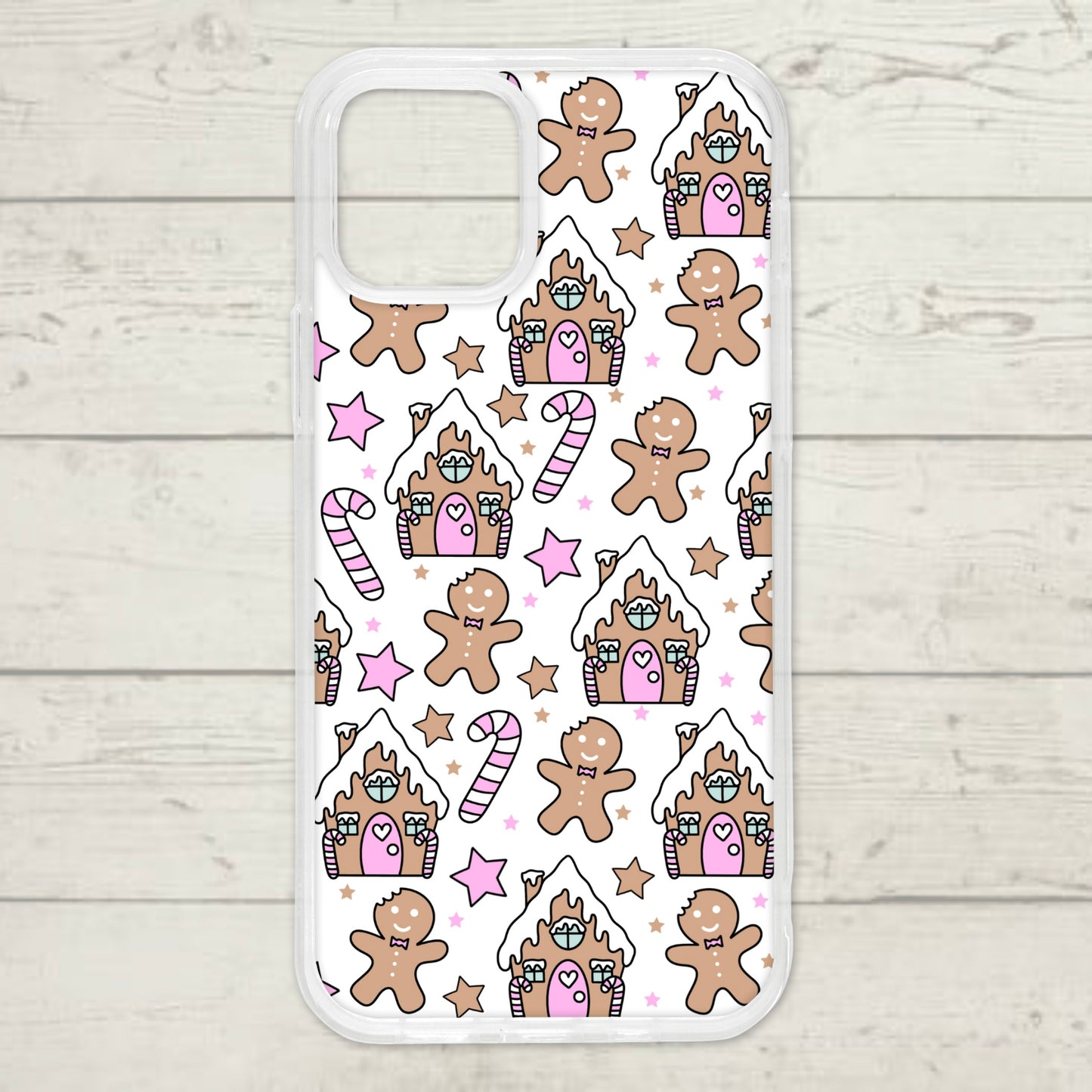 Cute Candy cane & Gingerbread men Iphone Phone Case