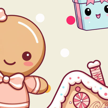 Christmas Kawaii Gingerbread House & More Iphone Phone Case