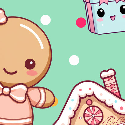 Christmas Kawaii Gingerbread House & More Iphone Phone Case