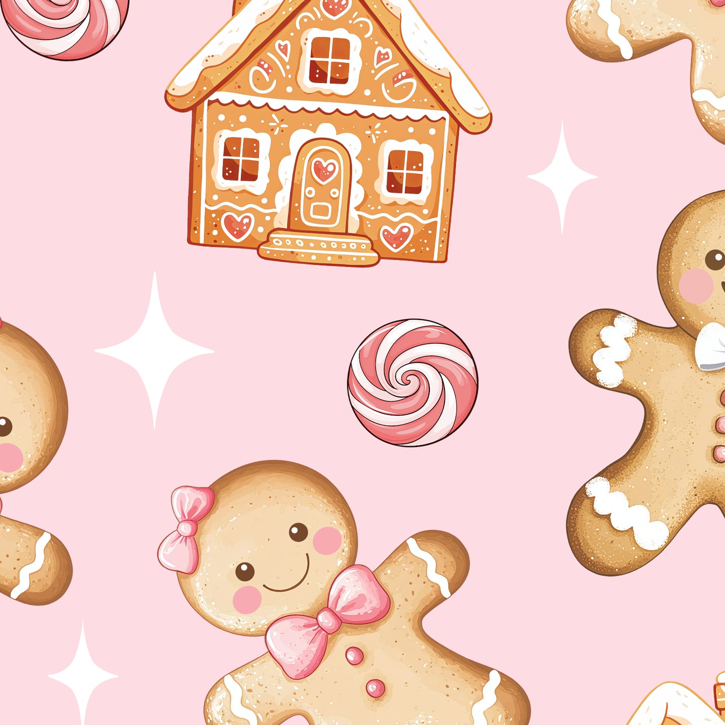 Christmas Gingerbread & Sweets (large print) Iphone Phone Case