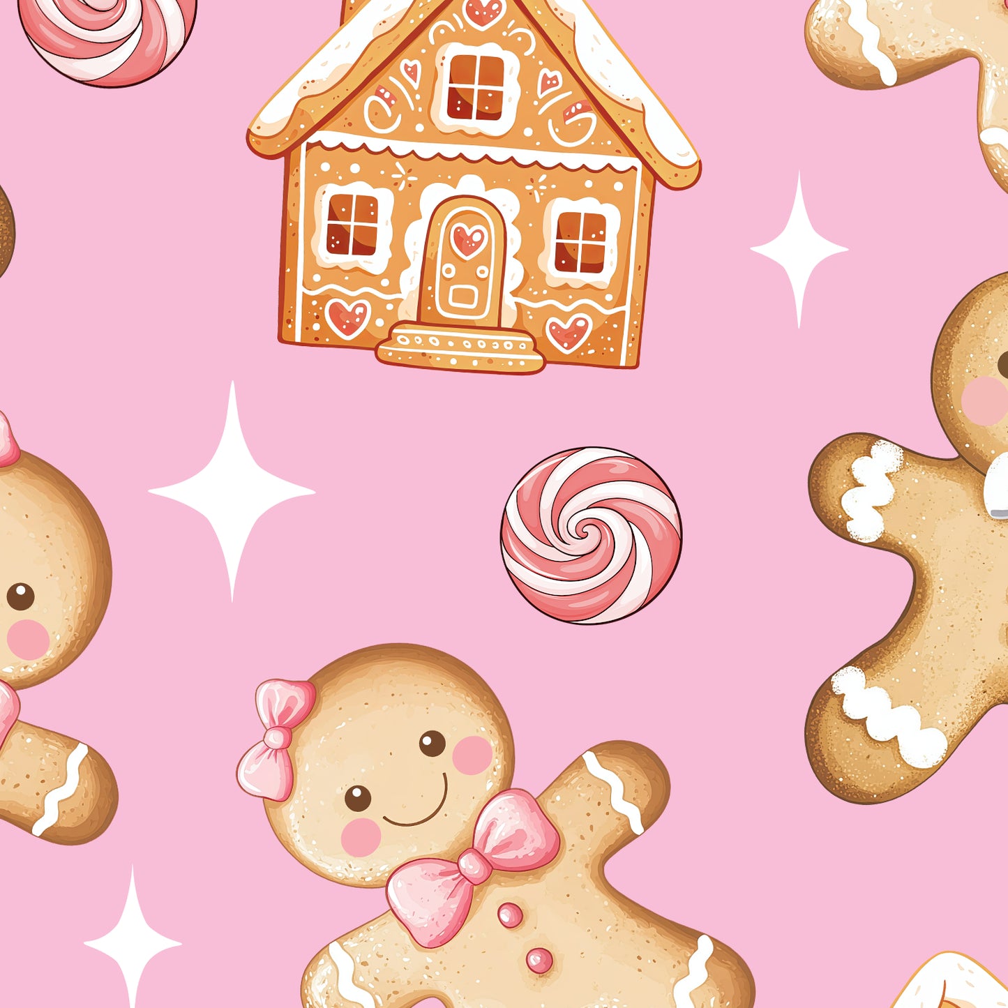 Christmas Gingerbread & Sweets (large print) Iphone Phone Case