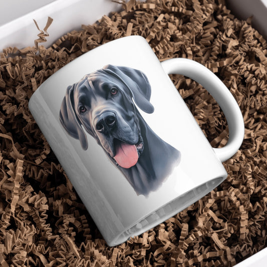 Great Dane Dog 11oz White Mug, Perfect Gift Idea As It Comes Boxed. - Cute Customs by J & C