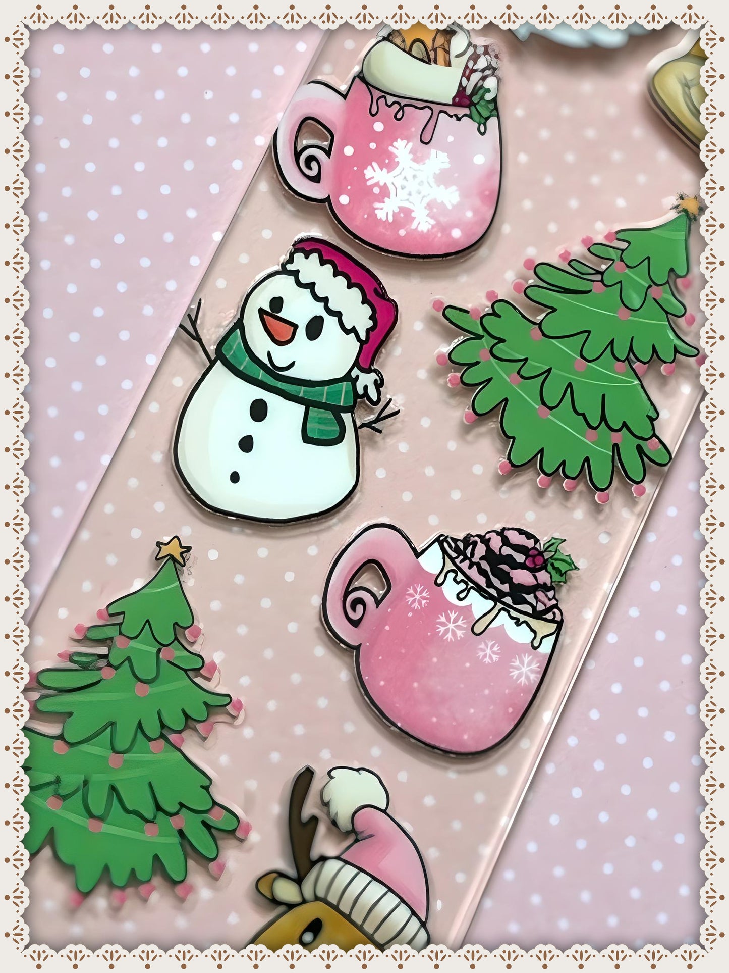 Cute Christmas Book Mark with Ribbon