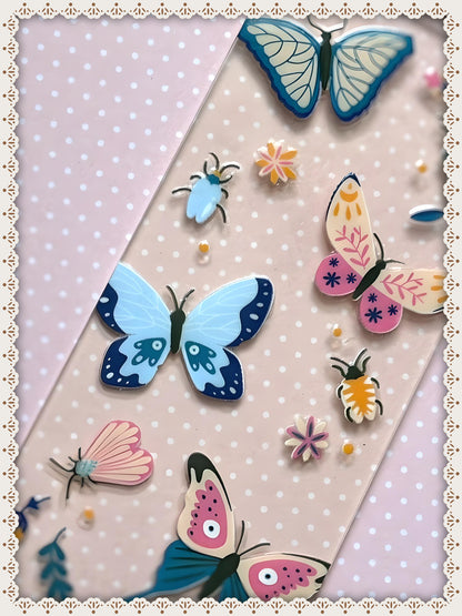 Boho Colourful Butterfly Book Mark with Ribbon