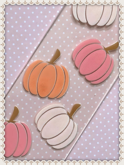 Autumnal Pumpkin Patch Book Mark with Ribbon