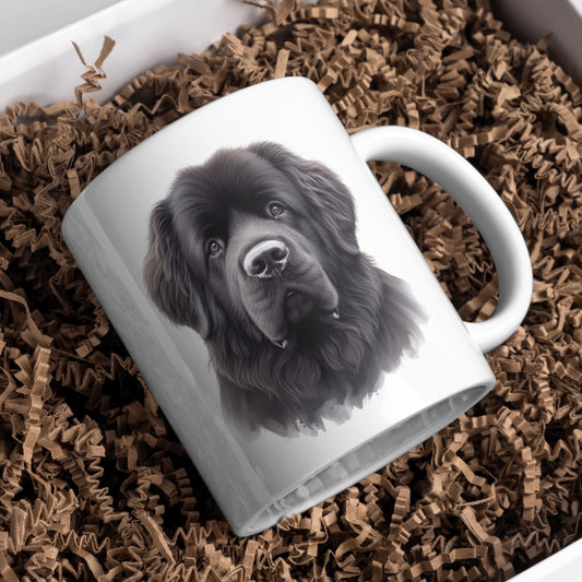 Newfoundland Dog 11oz White Mug, Perfect Gift Idea As It Comes Boxed. - Cute Customs by J & C