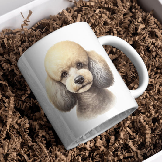Poodle Dog 11oz White Mug, Perfect Gift Idea As It Comes Boxed. - Cute Customs by J & C