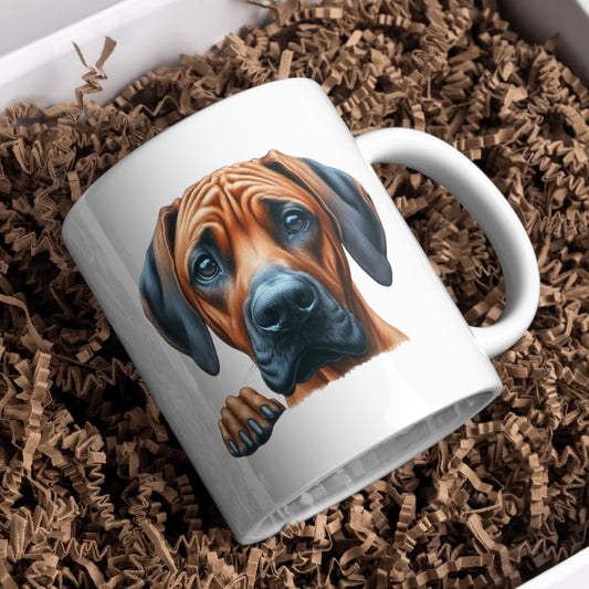 Rhodesian Ridgeback Dog 11oz White Mug, Perfect Gift Idea As It Comes Boxed. - Cute Customs by J & C
