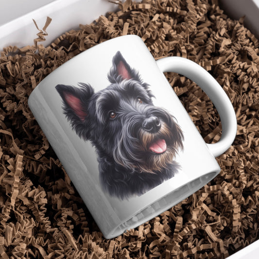Scottish Terrier Dog 11oz White Mug, Perfect Gift Idea As It Comes Boxed. - Cute Customs by J & C