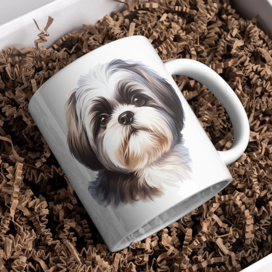 Shih Tzu Dog 11oz White Mug, Perfect Gift Idea As It Comes Boxed. - Cute Customs by J & C
