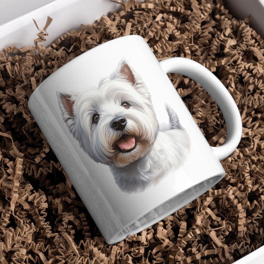West Highland White Terrier (Westie) Dog 11oz White Mug, Perfect Gift Idea As It Comes Boxed. - Cute Customs by J & C