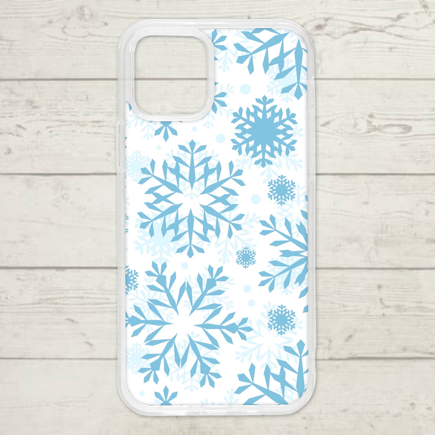 Winter Snowflakes In Blue Iphone Phone Case - Cute Customs by J & C