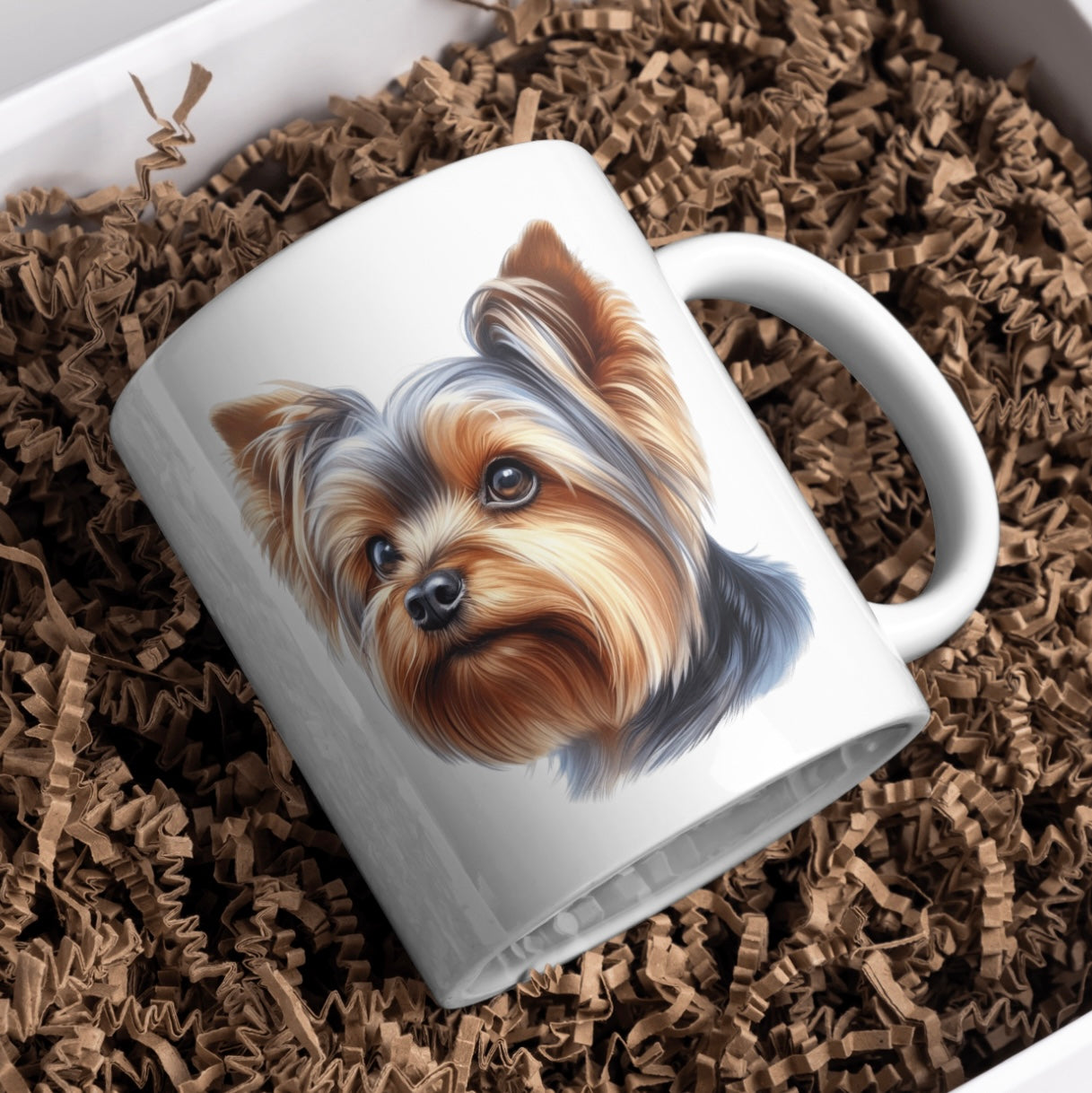 Yorkshire Terrier Dog 11oz White Mug, Perfect Gift Idea As It Comes Boxed. - Cute Customs by J & C